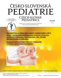 Celé číslo Česko - slovenské pediatrie věnováno dětské chirurgii